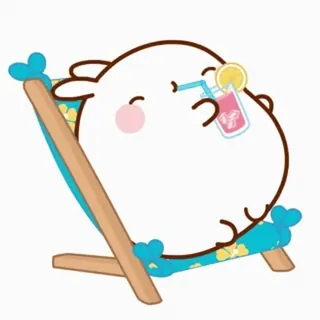 ⭐ Kartun, Pantai, Musim panas, Minuman, Relaksasi, Imut, Kawaii telegram sticker