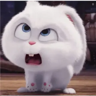 🙄 Snowball The Secret Life of Pets coelho, fofo, animal, desenho animado, animal de estimação, coelho whatsapp sticker