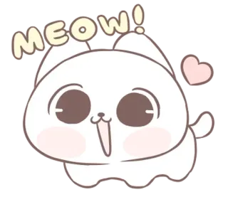 ⭐ MEOW! 猫, 可爱, 喵, 动物, 卡哇伊 whatsapp sticker