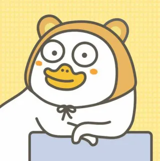🐣 เป็ด, การ์ตูน, น่ารัก, สัตว์, คาวาอิ telegram sticker