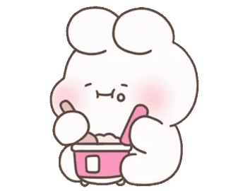 😋 mochi rabbit telegram sticker