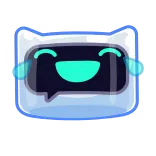 😂 laughing, robot, happy, chatbot, cute, smile, emoji telegram sticker