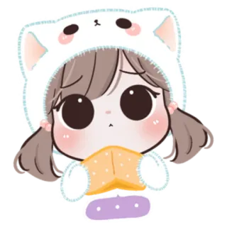 🍥 adesivo, desenho animado, fofo, anime, garota, kawaii whatsapp sticker