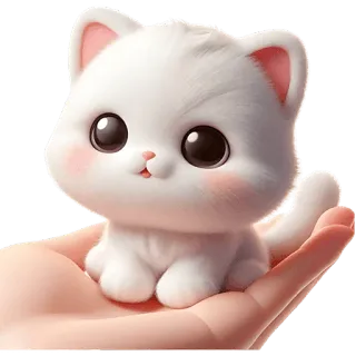 🤔 carino, gattino, gatto, animale, animale domestico, adorabile, piccolo, soffice telegram sticker