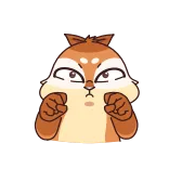 😨 белка, мультфильм, животное, наклейка, милый, смешной telegram sticker