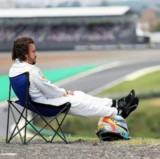 😔 Fernando Alonso Fórmula 1, Piloto, Coche de carreras, Casco, Carreras, Fernando Alonso telegram sticker
