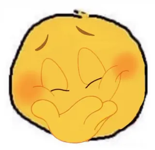 😅 Emoji, Emotikon, Wajah, Lucu, Kuning, Malu whatsapp sticker