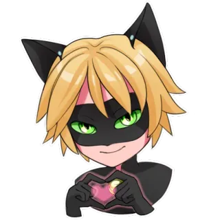 😻 Cat Noir Miraculous: Tales of Ladybug & Cat Noir Cat Noir, Miraculous Ladybug, Kartun, Superhero, Animasi whatsapp sticker