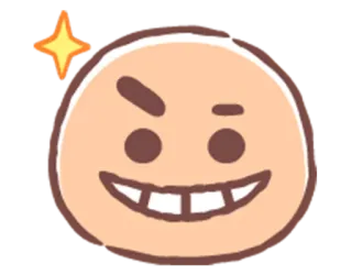 😁 emoji, face, expression, funny, silly, cartoon telegram sticker