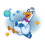 😂 ガチョウ, 宇宙, 蝶ネクタイ, 漫画 telegram sticker