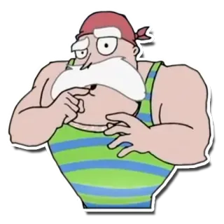 🤔 Cartoon, Figur, Pirat, Badeanzug telegram sticker