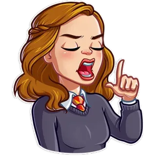 👆 Hermione Granger Harry Potter Hermione Granger, Harry Potter, phù thủy, Gryffindor, phép thuật, sách, phim telegram sticker
