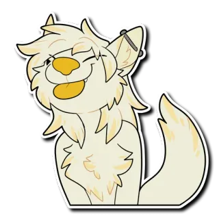 👅 Фурри, Животное, Собака, Мультфильм, Наклейка telegram sticker
