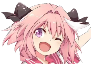 😉 Astolfo Fate/Apocrypha anime, manga, Astolfo, Fate/Apocrypha, schattig, kawaii telegram sticker
