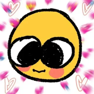 💞 Emoji, Fofo, Corações, Amarelo, Rosto telegram sticker
