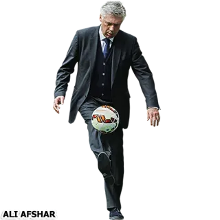 ⚽ ALI'AFSHAR pria, sepak bola, atlet, bola, olahraga telegram sticker