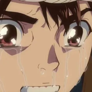 😭 anime, crying, tears, sad, emotional, man, boy telegram sticker