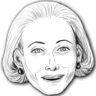 😍 Hillary Clinton Hillary Clinton, política, cara, retrato, bosquejo, mujer whatsapp sticker