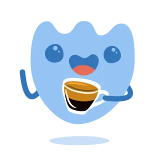 ☕️ kartun, kopi, minuman, imut, karakter, kawaii telegram sticker