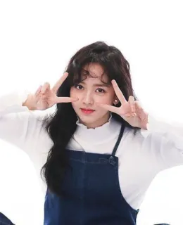🦋 Mulher, Paz, Menina, Jovem, Pessoa, Coreano whatsapp sticker
