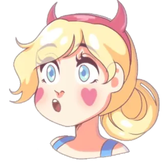 😳 Star Butterfly Star vs. the Forces of Evil kartun, animasi, karakter, gadis, pirang, sihir, putri telegram sticker