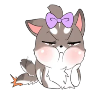 😠 dog, puppy, cute, animal, cartoon telegram sticker