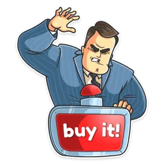 🖐 buy it! Ventas, Compras, Persuasión, Comprar telegram sticker