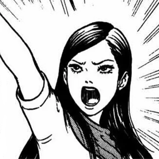 😤 Manga, Anime, Enojado, Protesta, Gritando, Puño alzado whatsapp sticker