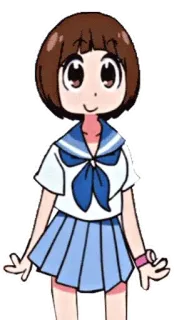 🙂 Mako Mankanshoku Kill la Kill 애니메이션, 만화, 만칸쇼쿠 마코, 킬라킬, 교복, 귀여운, 여자 캐릭터 telegram sticker