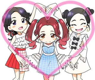 💓 Chibi, Kawaii, Anime, Serce, Kreskówka, Słodkie, Przyjaźń telegram sticker