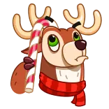 Happy New Deer telegram stickers
