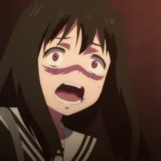 😵 Anime, verängstigt, Ausdruck, schockiert whatsapp sticker