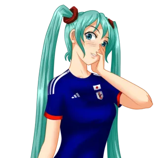 😏 Hatsune Miku Anime, Manga, Vocaloid, Hatsune Miku, Japan, Fußball whatsapp sticker