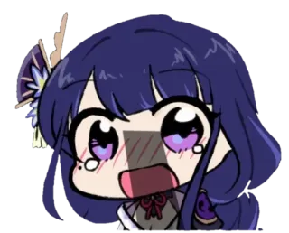 ⚡️ Raiden Shogun Genshin Impact Anime, Chibi, Genshin Impact, Raiden Shogun telegram sticker