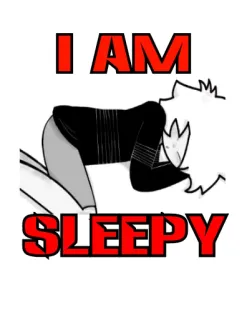 😴 I AM SLEEPY endormi, dessin animé, personnage, sieste telegram sticker