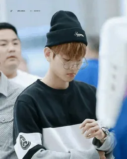 ✨ Supreme man, glasses, beanie, fashion, korean telegram sticker