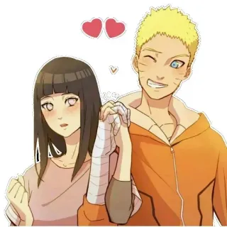 🥺 Naruto นารูโตะ, ฮินาตะ, อนิเมะ, มังงะ, คู่รัก, ความรัก, การ์ตูน telegram sticker
