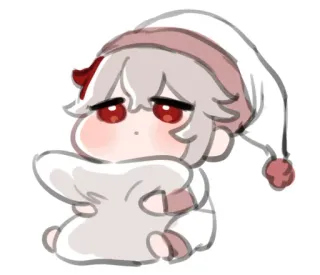 🏖 Kaedehara Kazuha Genshin Impact anime, genshin impact, kazuha, sleepy, kawaii, chibi telegram sticker