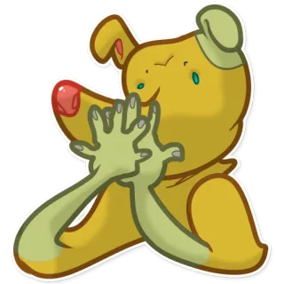 🙊 cane, cartone animato, animale, carino, adesivo, personaggio, animato telegram sticker
