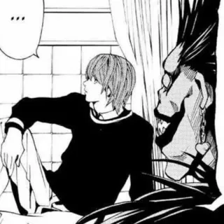 ✖️ Light Yagami Death Note ... Anime, Manga, Death Note, Light Yagami, Ryuk, Shinigami, Soprannaturale, Dark Fantasy telegram sticker