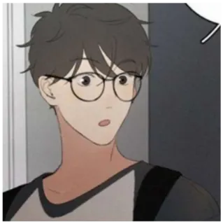 😯 kreskówka, osoba, mężczyzna, okulary, anime, postać telegram sticker