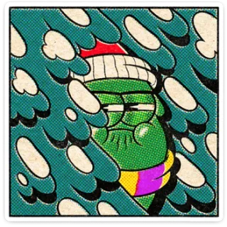 🎄 winter, cartoon, bean, glasses, christmas, scarf telegram sticker