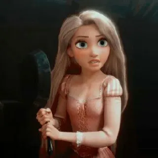 🌻 Rapunzel Tangled Disney, Kartun, Putri, Penggorengan telegram sticker