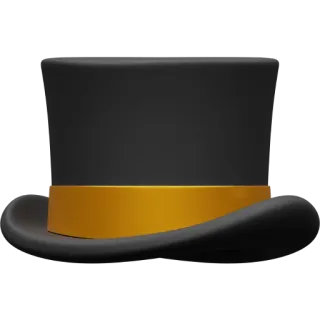 🎩 Cappello, Cilindro, Abbigliamento formale, Accessorio whatsapp sticker