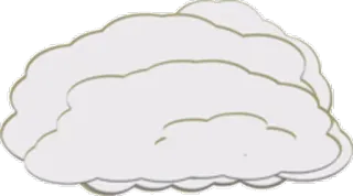🌥 Wolke, weiß, Kumulus, Wetter telegram sticker