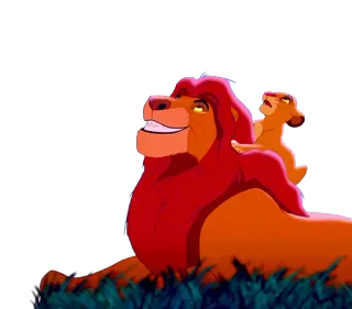 ✨ Simba The Lion King lion, father, son, pride, family whatsapp sticker