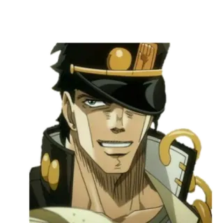 😏 Jotaro Kujo JoJo's Bizarre Adventure Anime, Manga, Le bizzarre avventure di JoJo, Jotaro Kujo, Personaggio, Adesivo telegram sticker