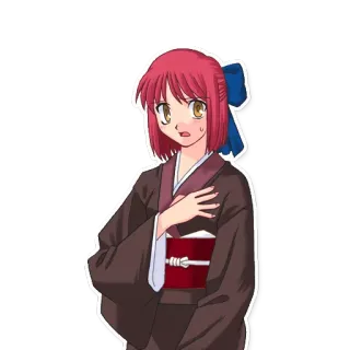 😨 Chica anime, Kimono, Anime, Mujer, Dibujos animados telegram sticker