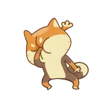 🤦♂️ 狗, 柴犬, 中指, 冒犯手势, 粗鲁, 贴纸 telegram sticker