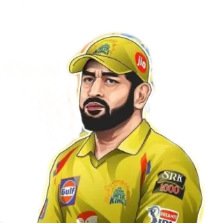 🤩 MS Dhoni cricket, sport, cricket indiano, atleta, MS Dhoni telegram sticker